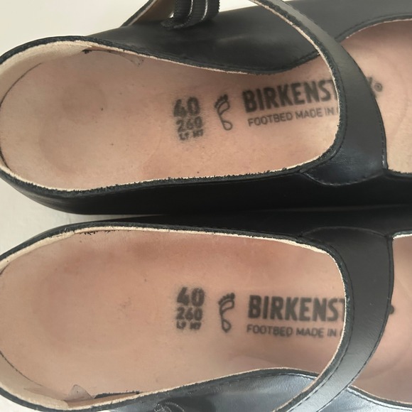 Birkenstock Tracy Black Leather Mary Jane Flats Shoes Women's Size EU 40 / US 9 - Picture 6 of 13